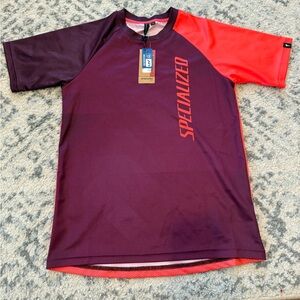 Specialized Burgundy and Pink Cycling Top